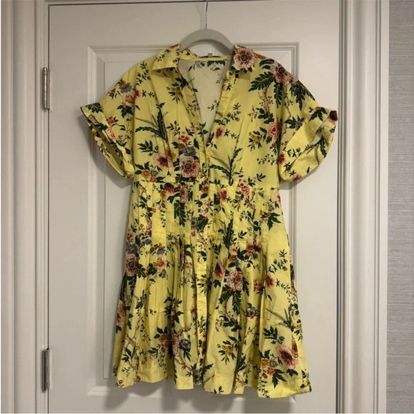Cara Cara Nash Mini Yellow Floral Dress - Picture 2 of 4